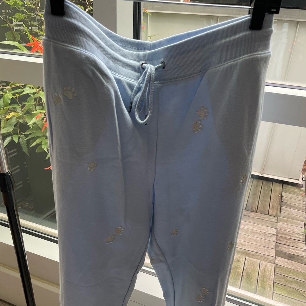 Light blue dog stamped sweatpants (PJ’s) NWT